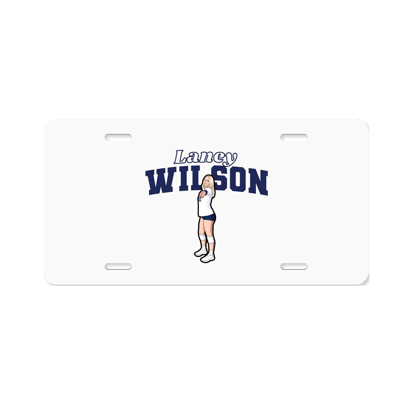 License Plate — Name Arch in Classic