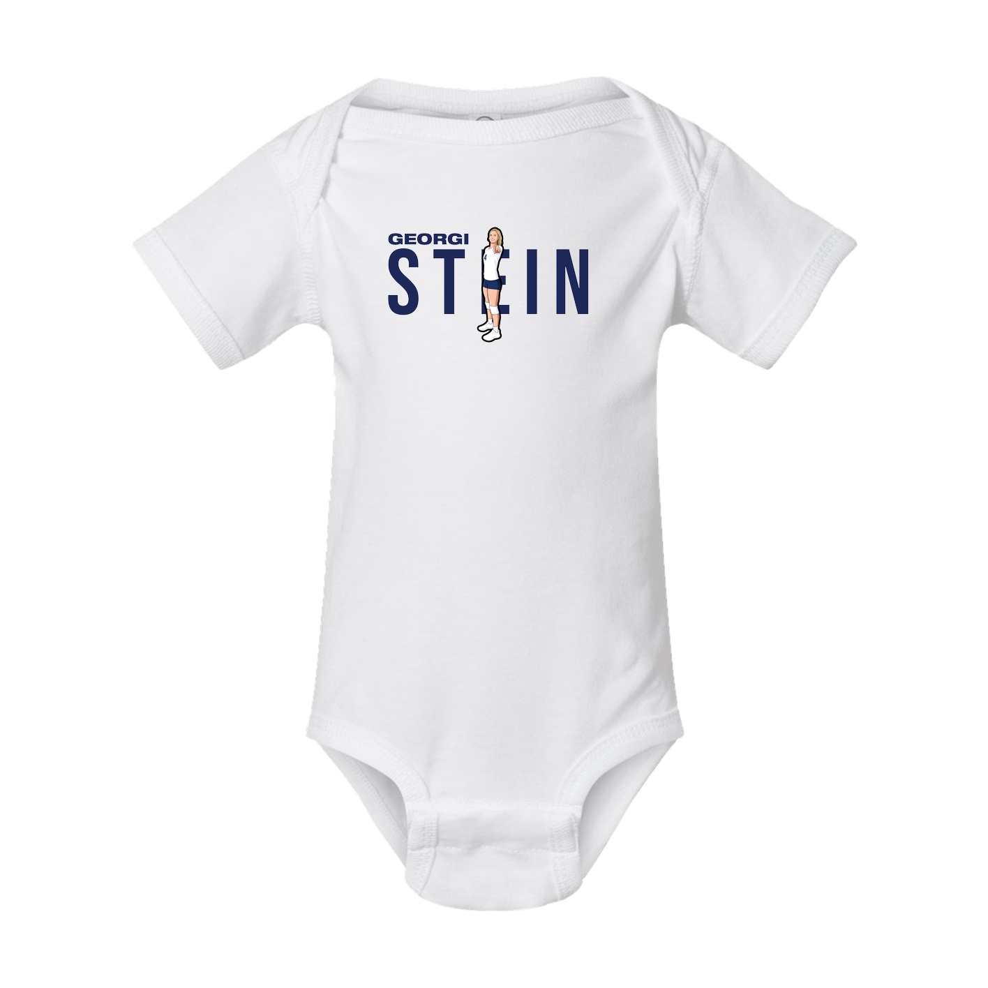 Baby Onesie — Player Name in White