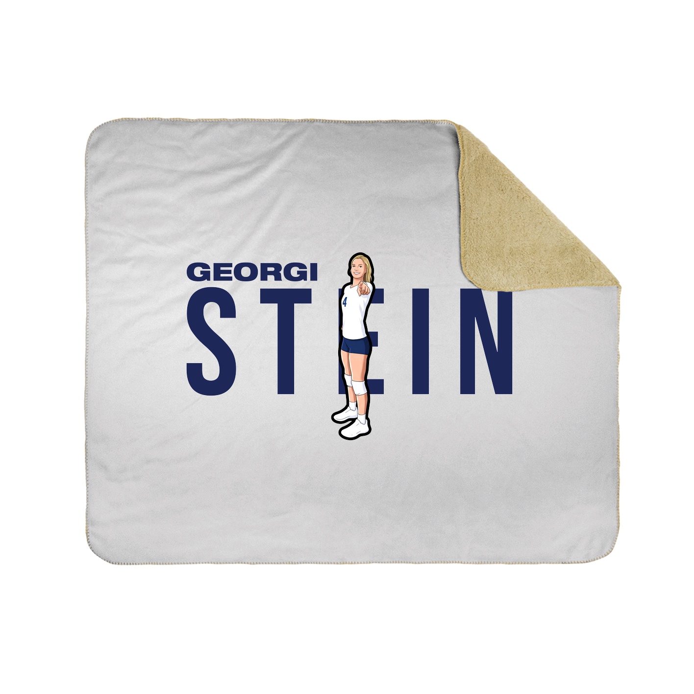 Throw Blanket — Player Name in White