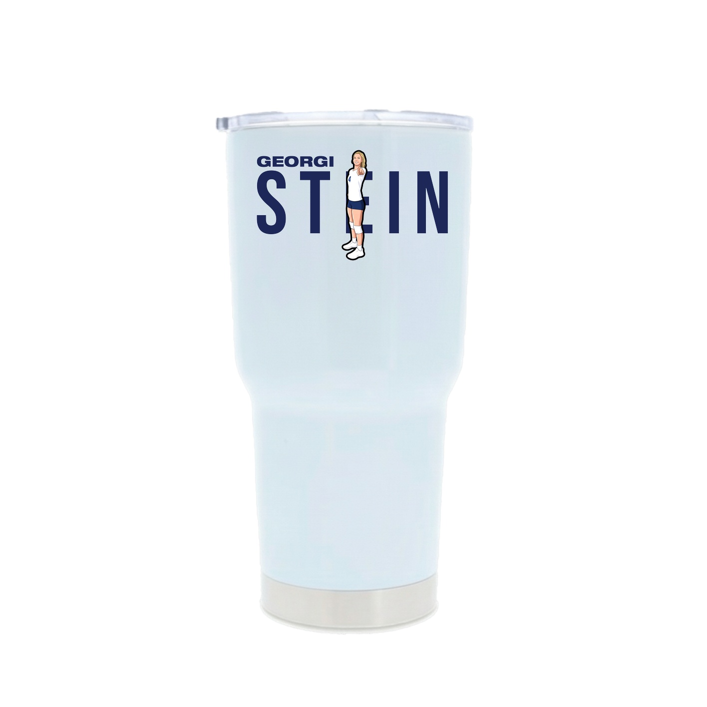 30oz Stainless Steel Tumbler — Player Name in White