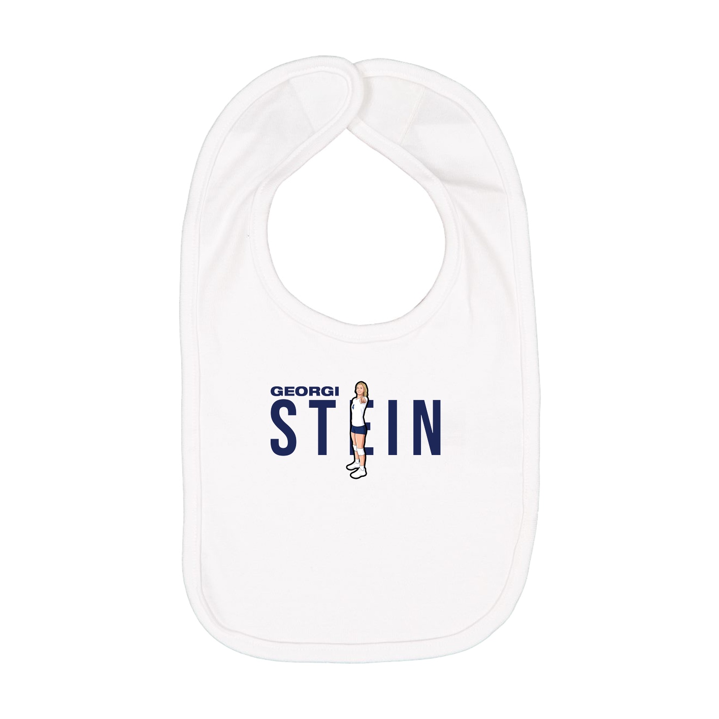 Infant Bib — Player Name in White