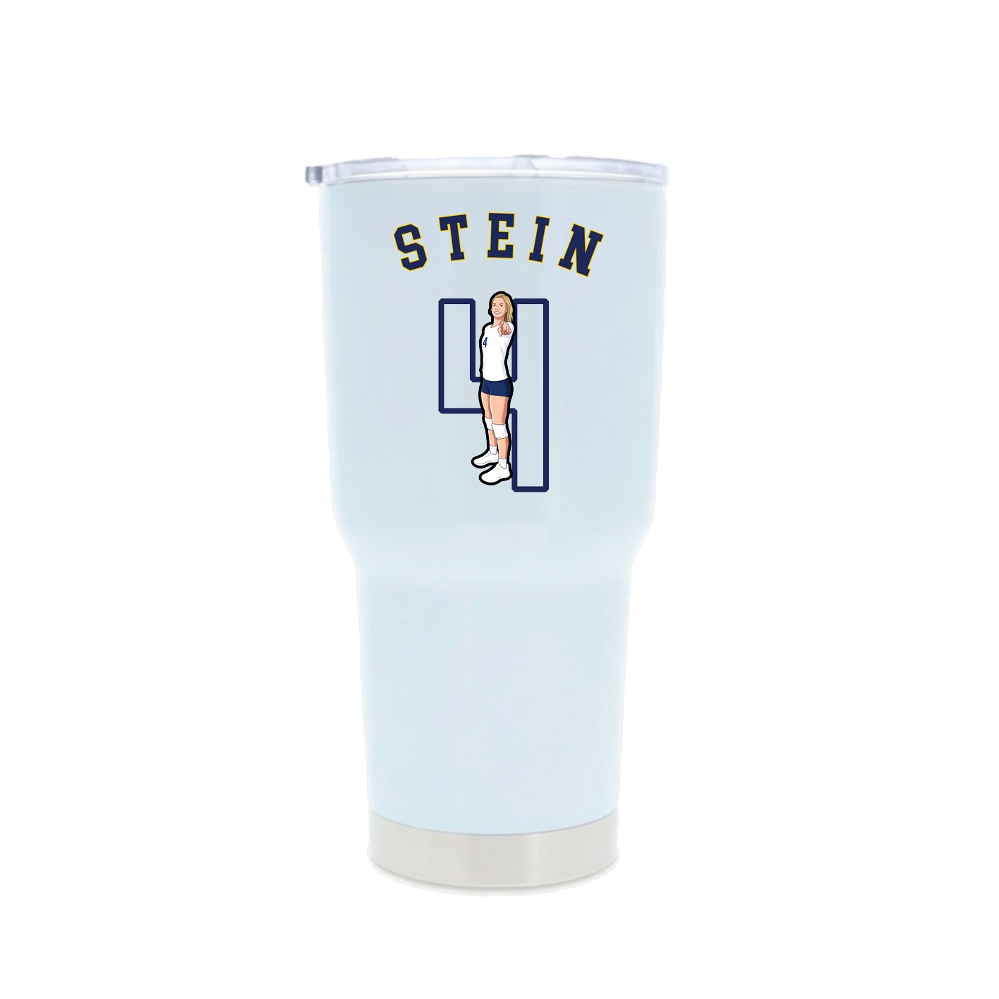 30oz Stainless Steel Tumbler — Shirsey Arch in White