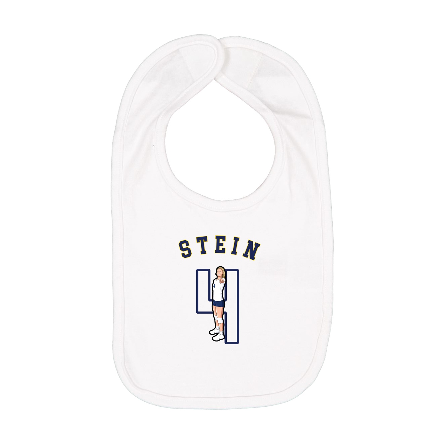 Infant Bib — Shirsey Arch in White