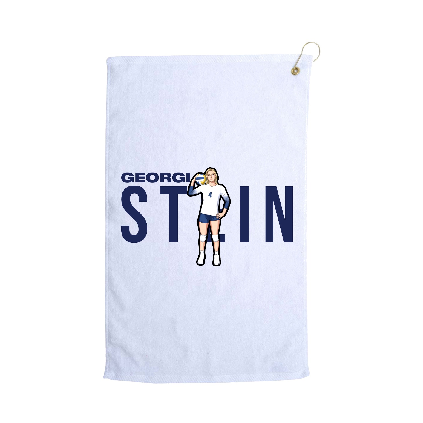 Golf Towel — Player Name in White