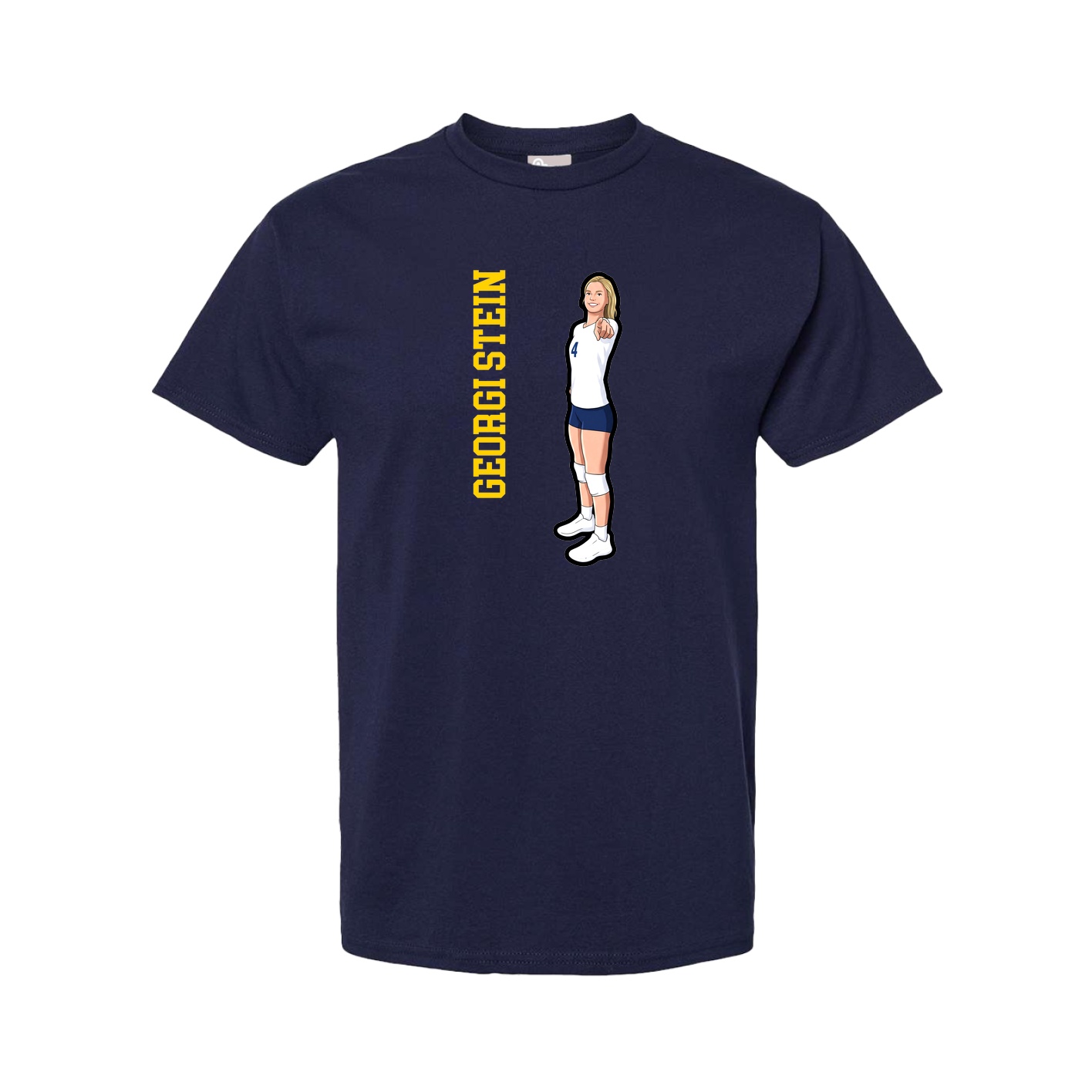 Youth Tee — Name Vertical in Navy