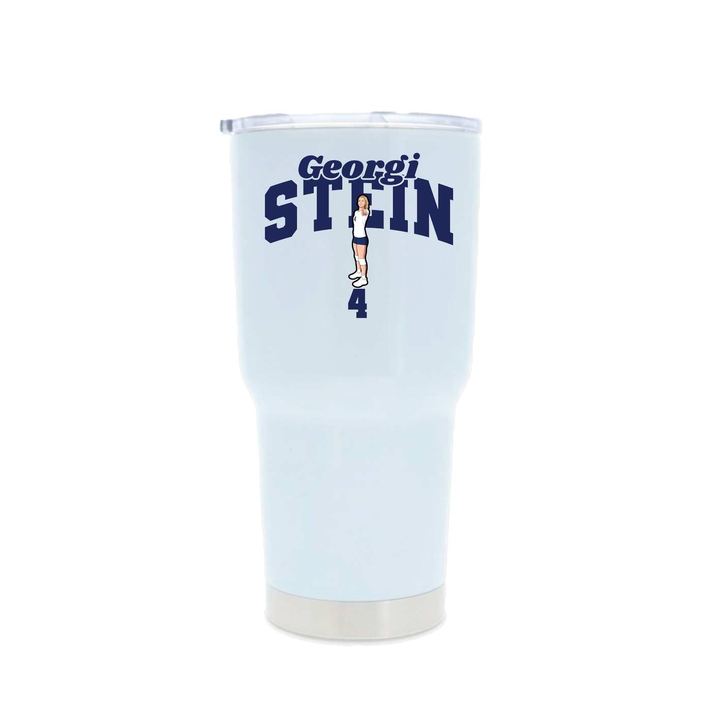 30oz Stainless Steel Tumbler — Signature Arch in White