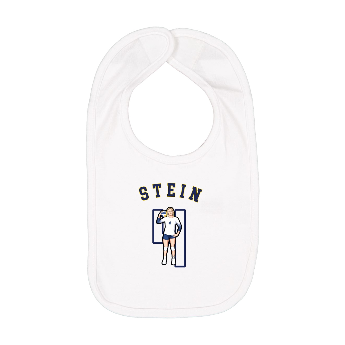 Infant Bib — Shirsey Arch in White