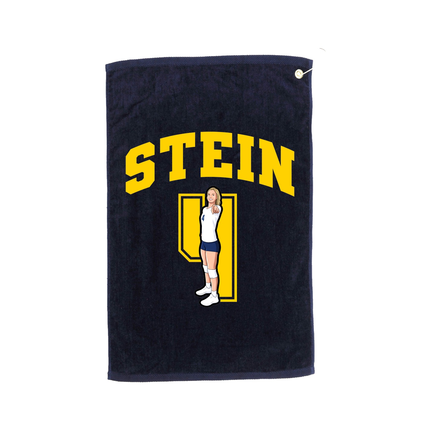 Golf Towel — Number in Navy