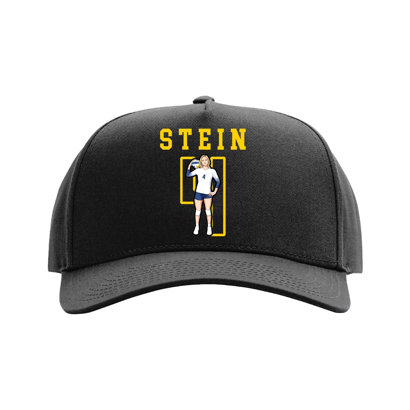 Full Fabric Five-Panel Champ Cap — Shirsey in Black