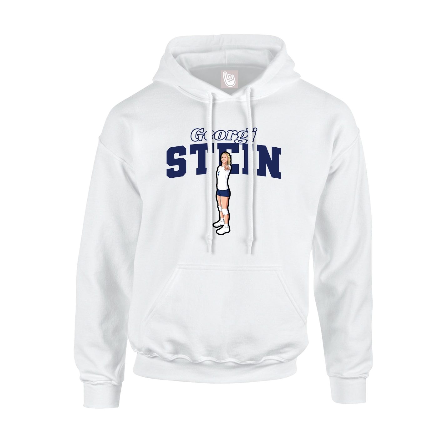 Hoodie — Name Arch in White