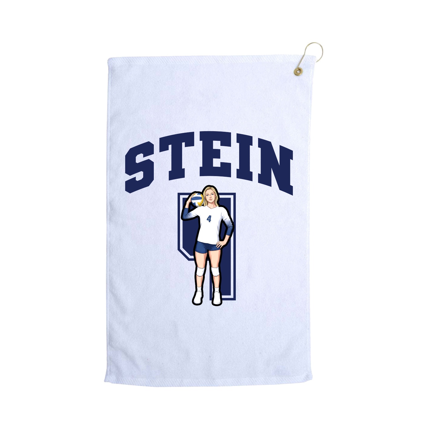 Golf Towel — Number in White