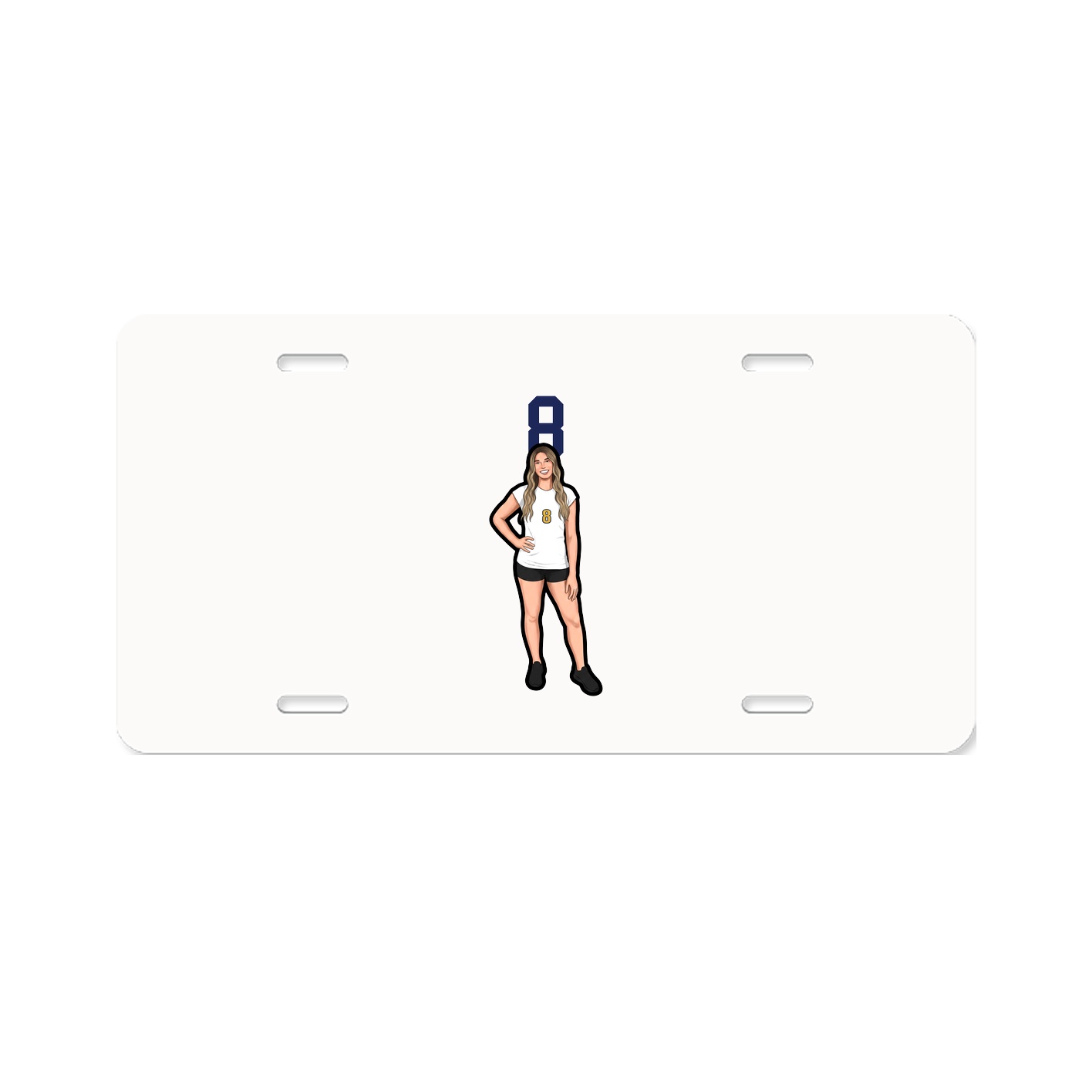 License Plate — Number Top in Classic