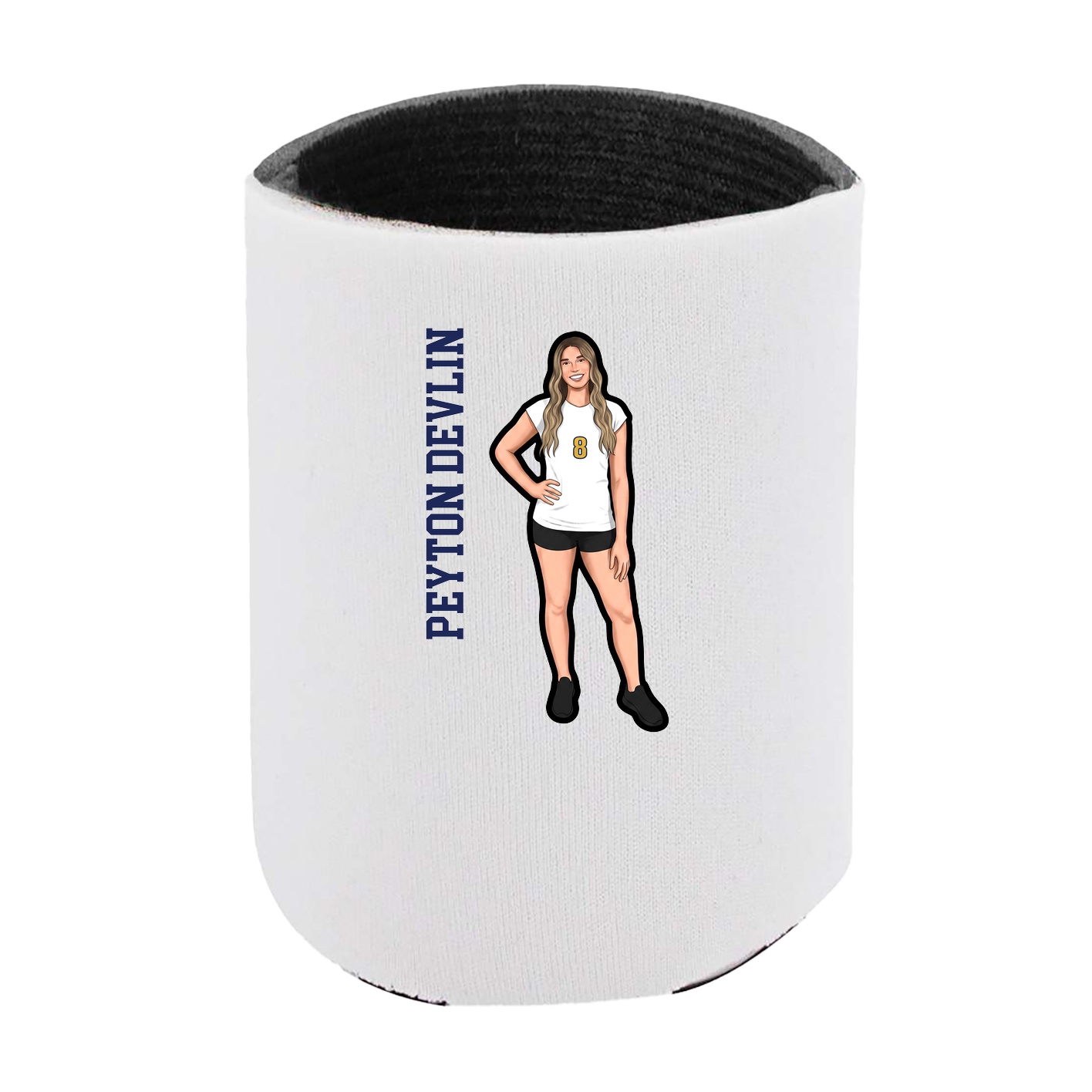 Can Holder — Name Vertical in White