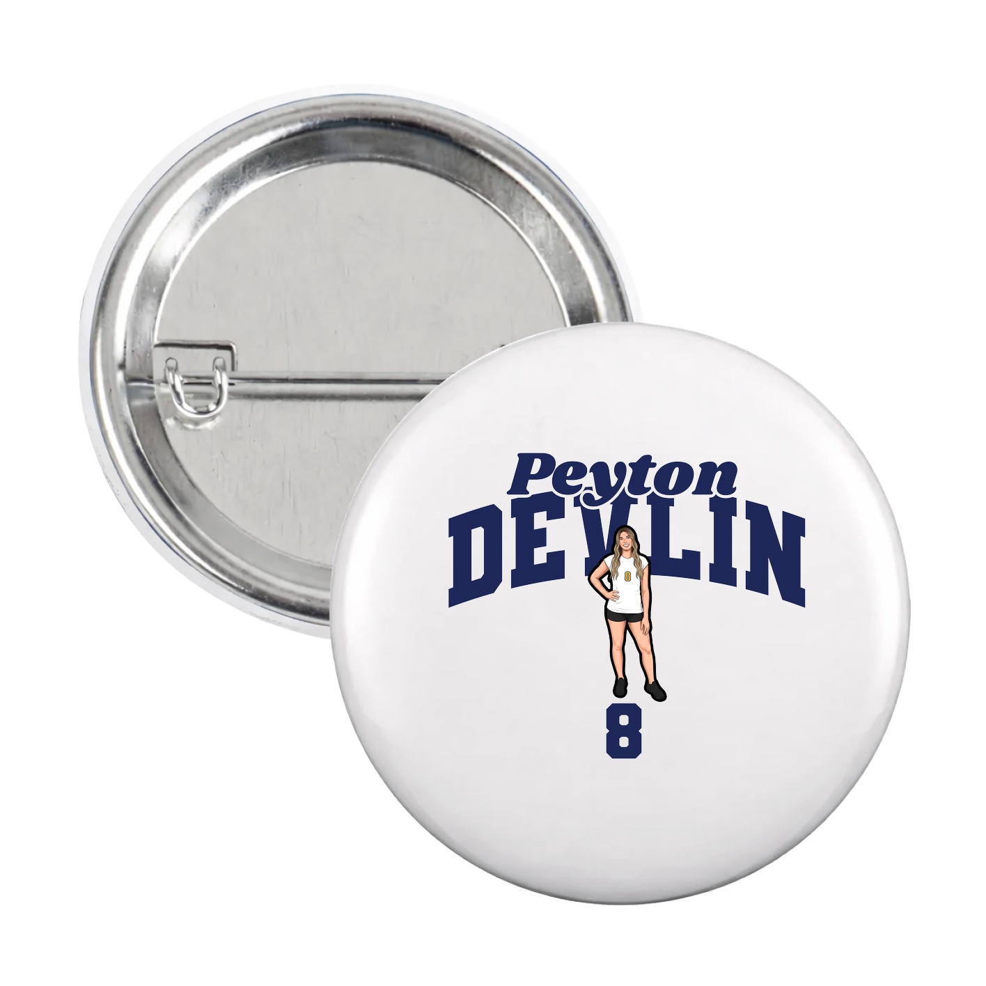 Game Day Button — Signature Arch in White
