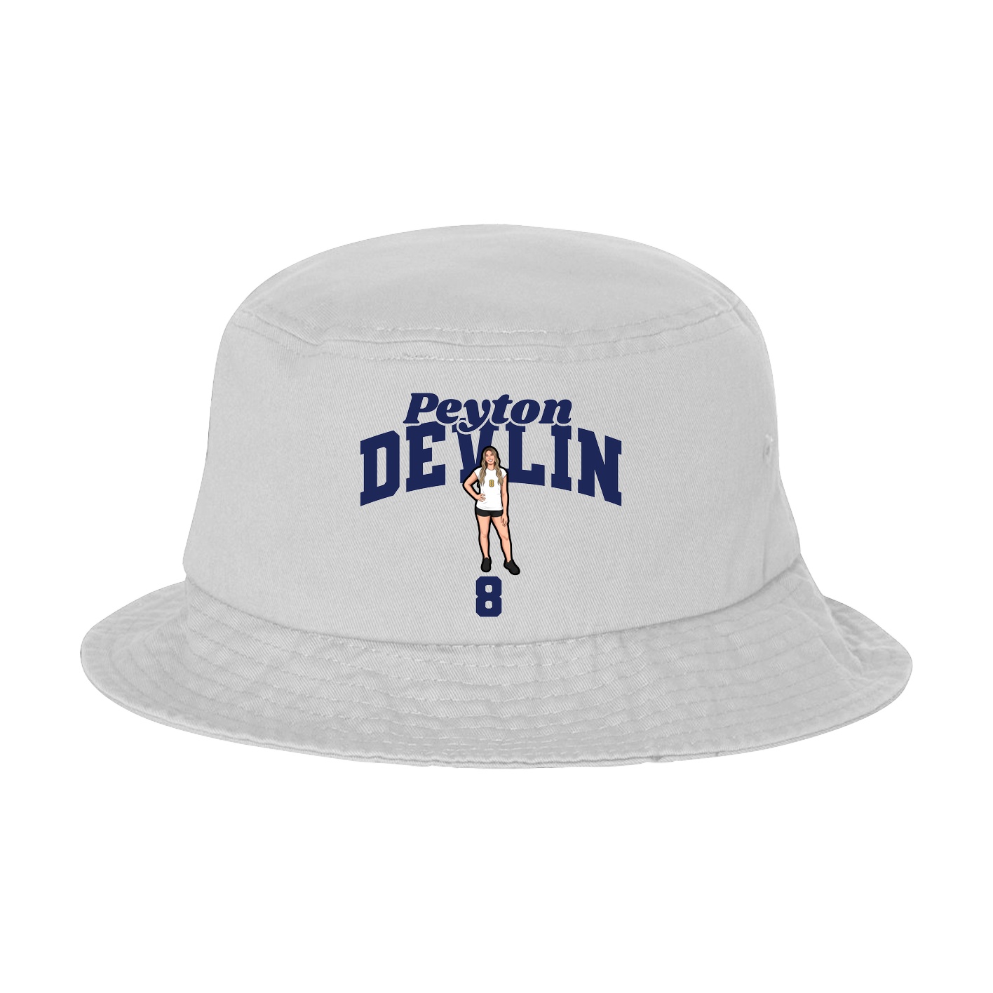 Bucket Cap — Signature Arch in White