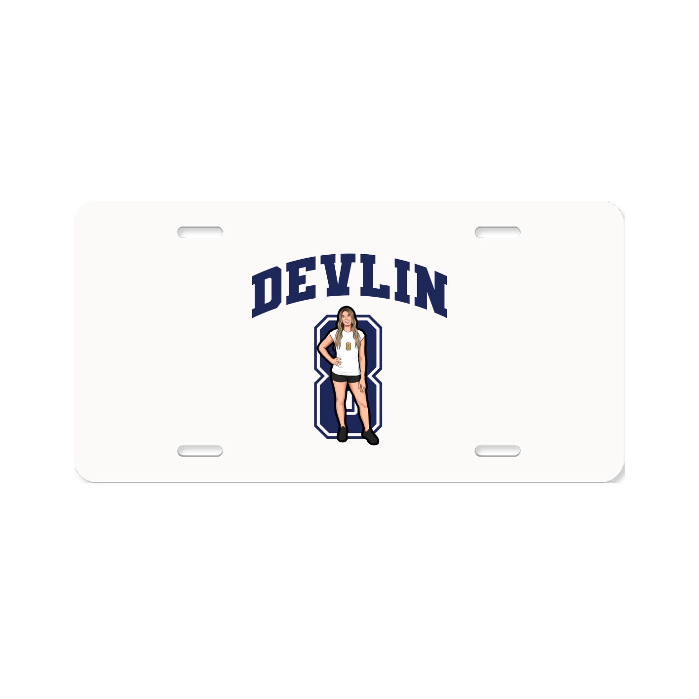 License Plate — Number in Classic