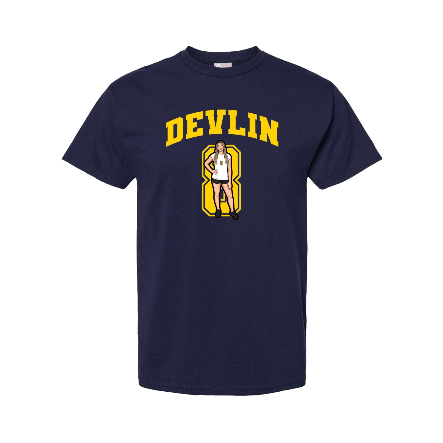 Tee — Number in Navy