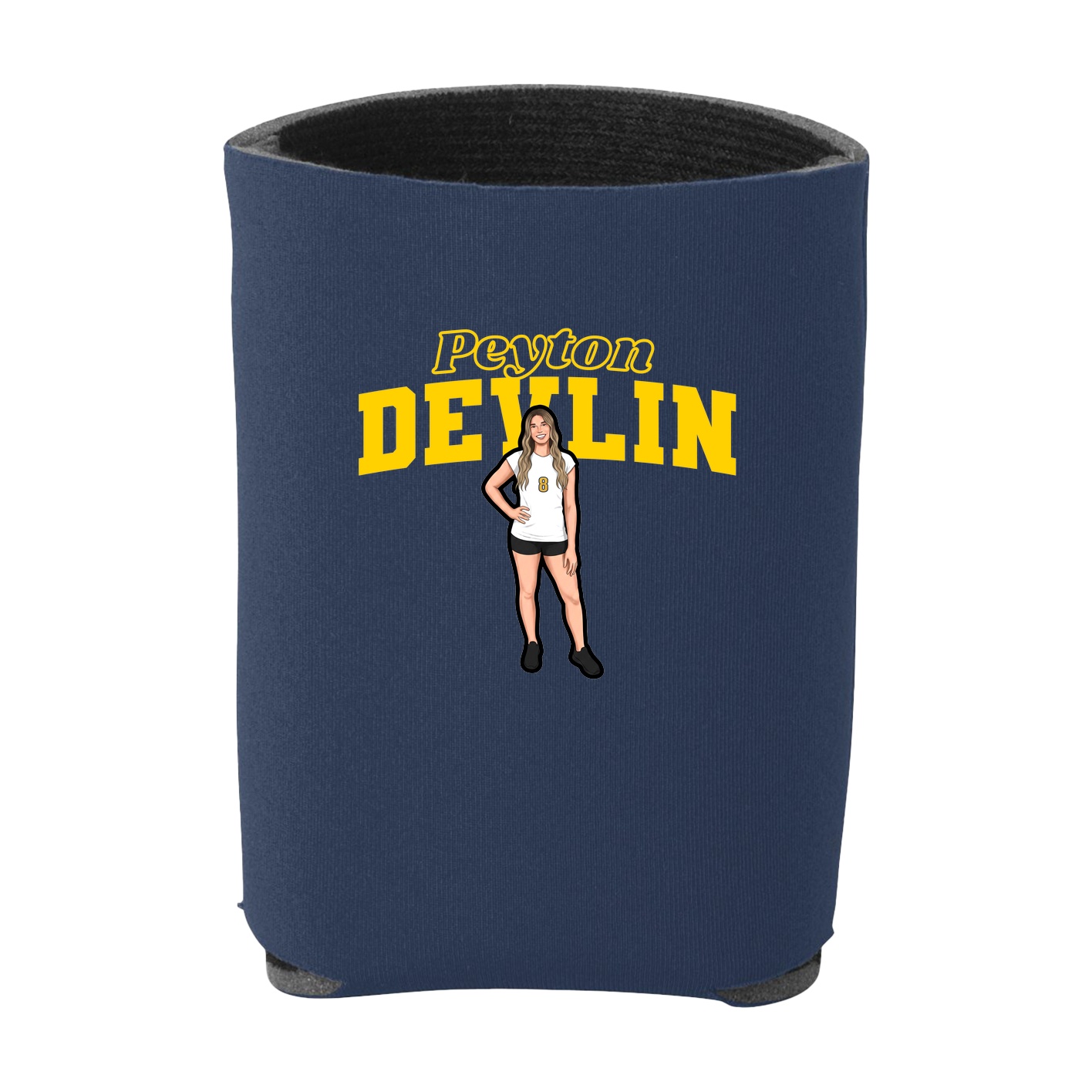 Can Holder — Name Arch in Navy