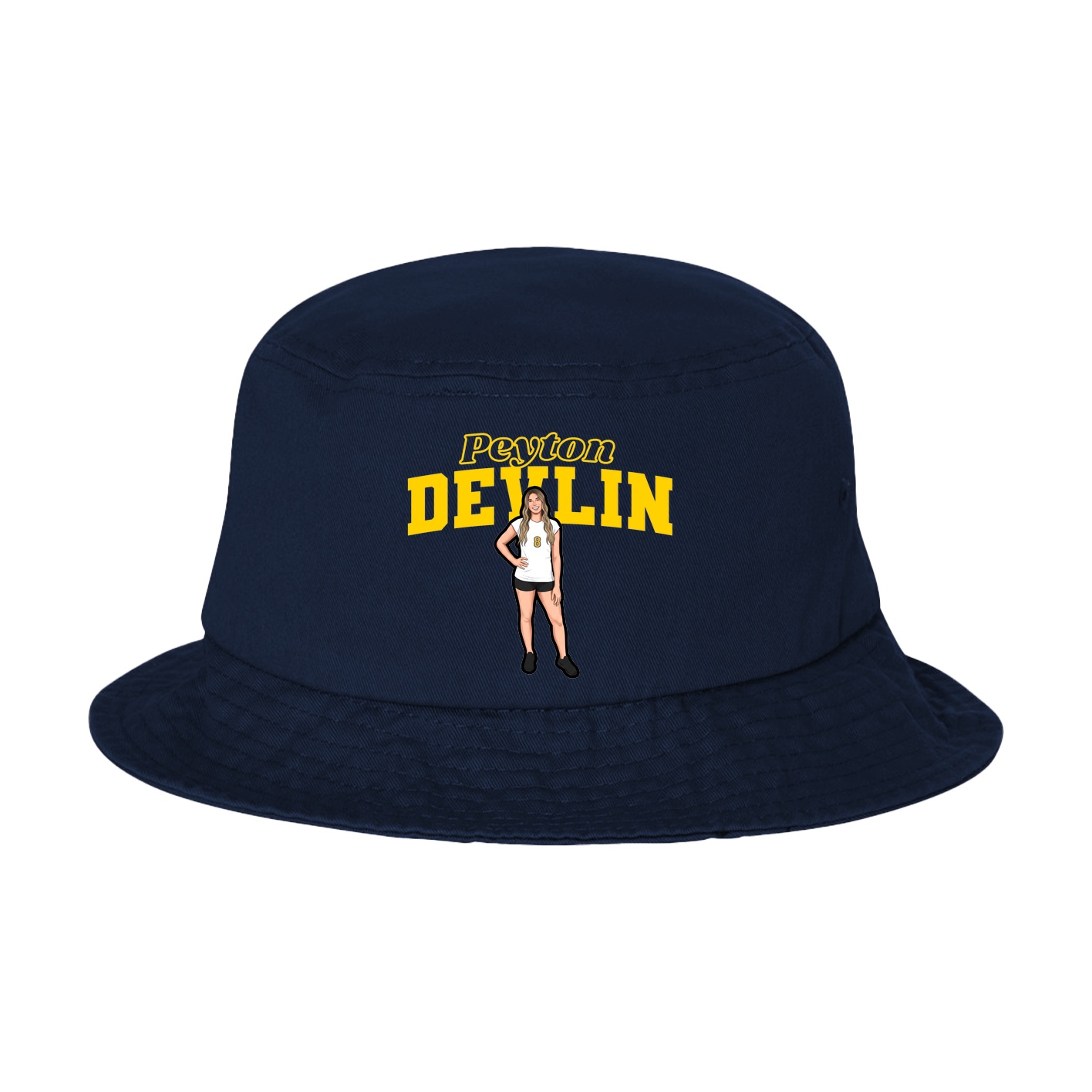 Bucket Cap — Name Arch in Navy