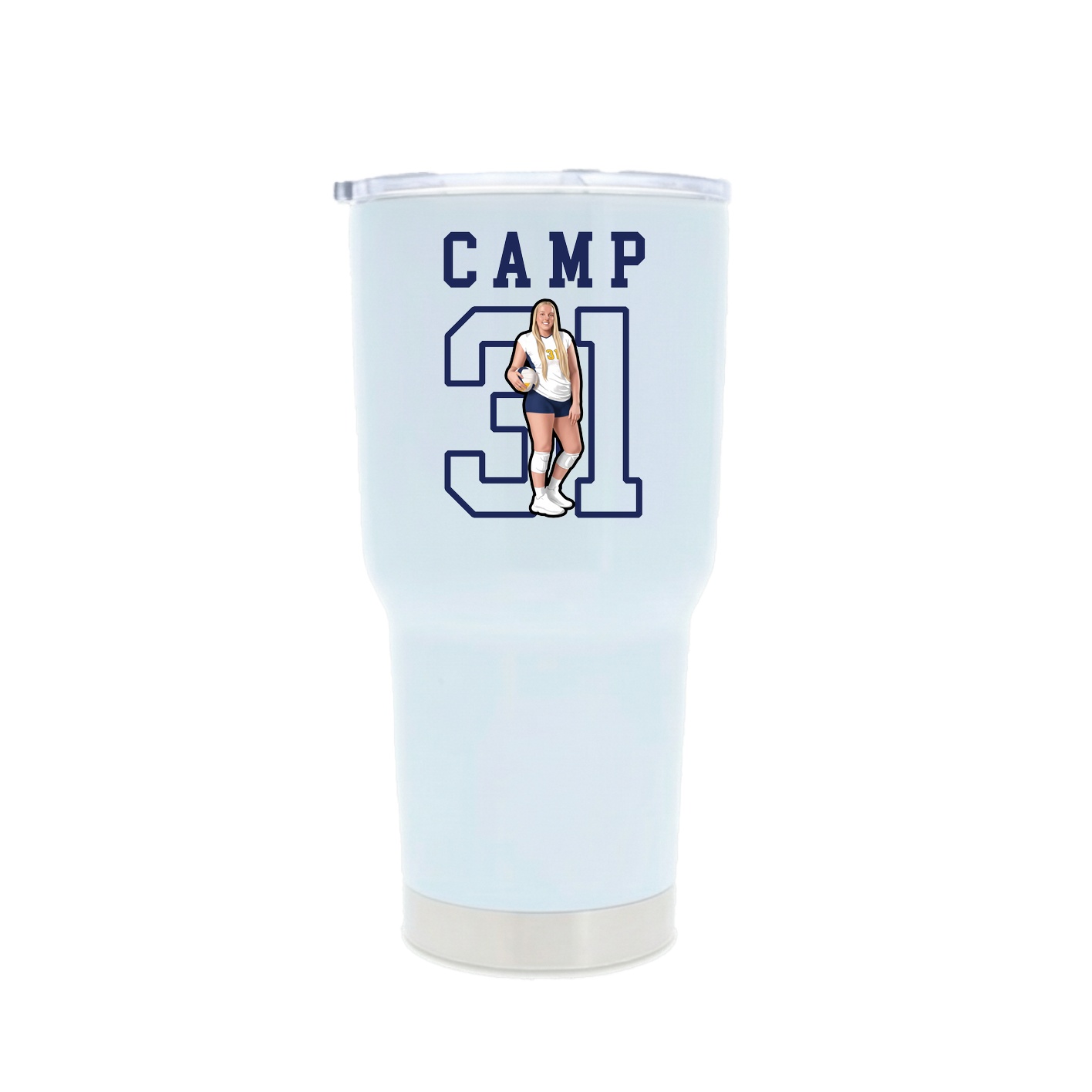 30oz Stainless Steel Tumbler — Shirsey in White