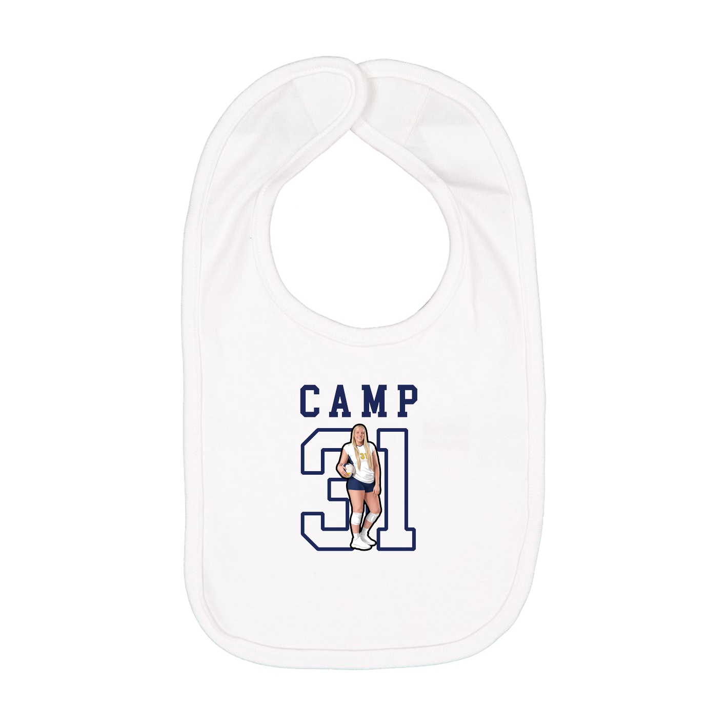 Infant Bib — Shirsey in White