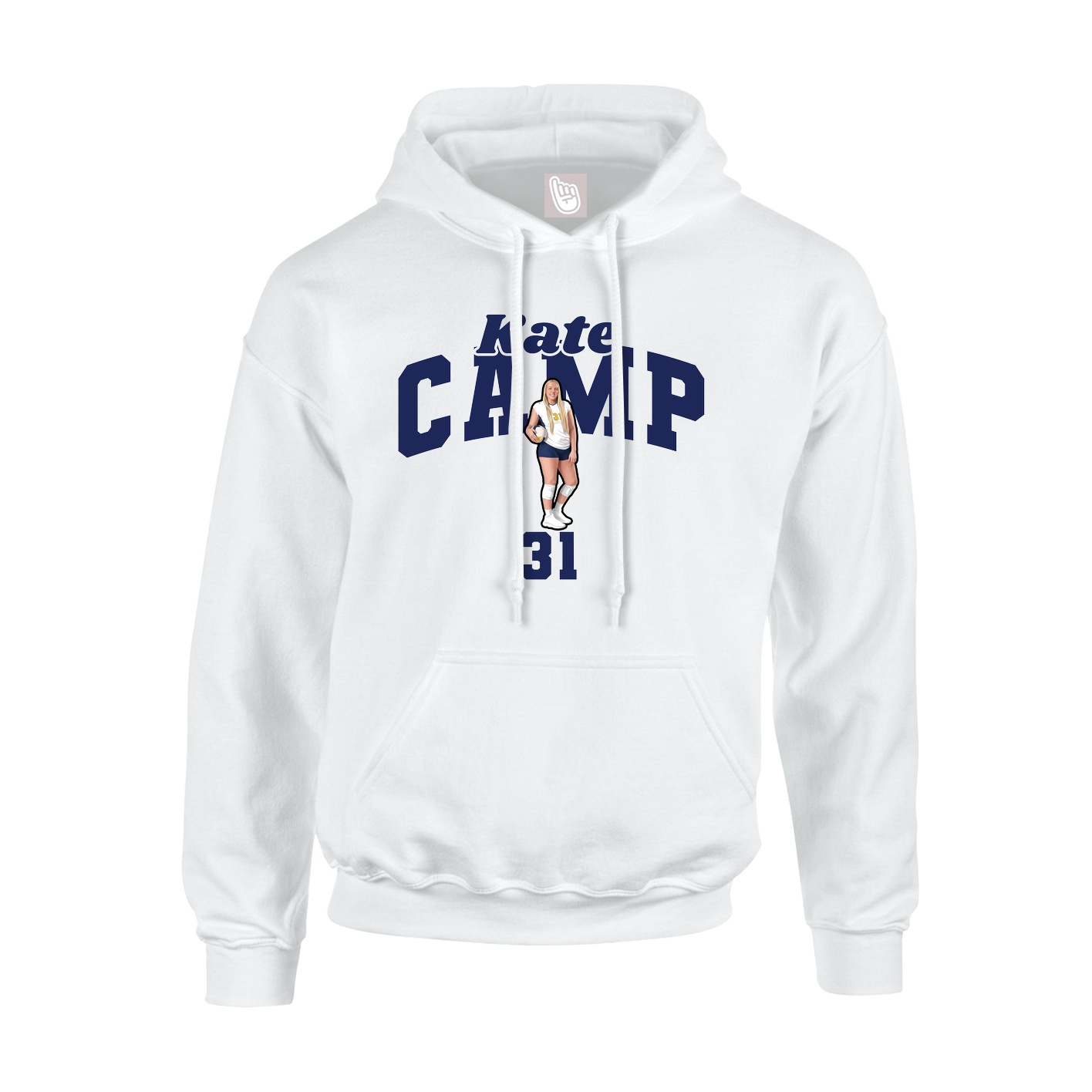 Hoodie — Signature Arch in White