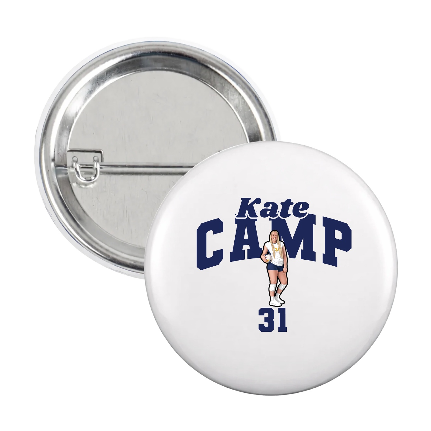 Game Day Button — Signature Arch in White