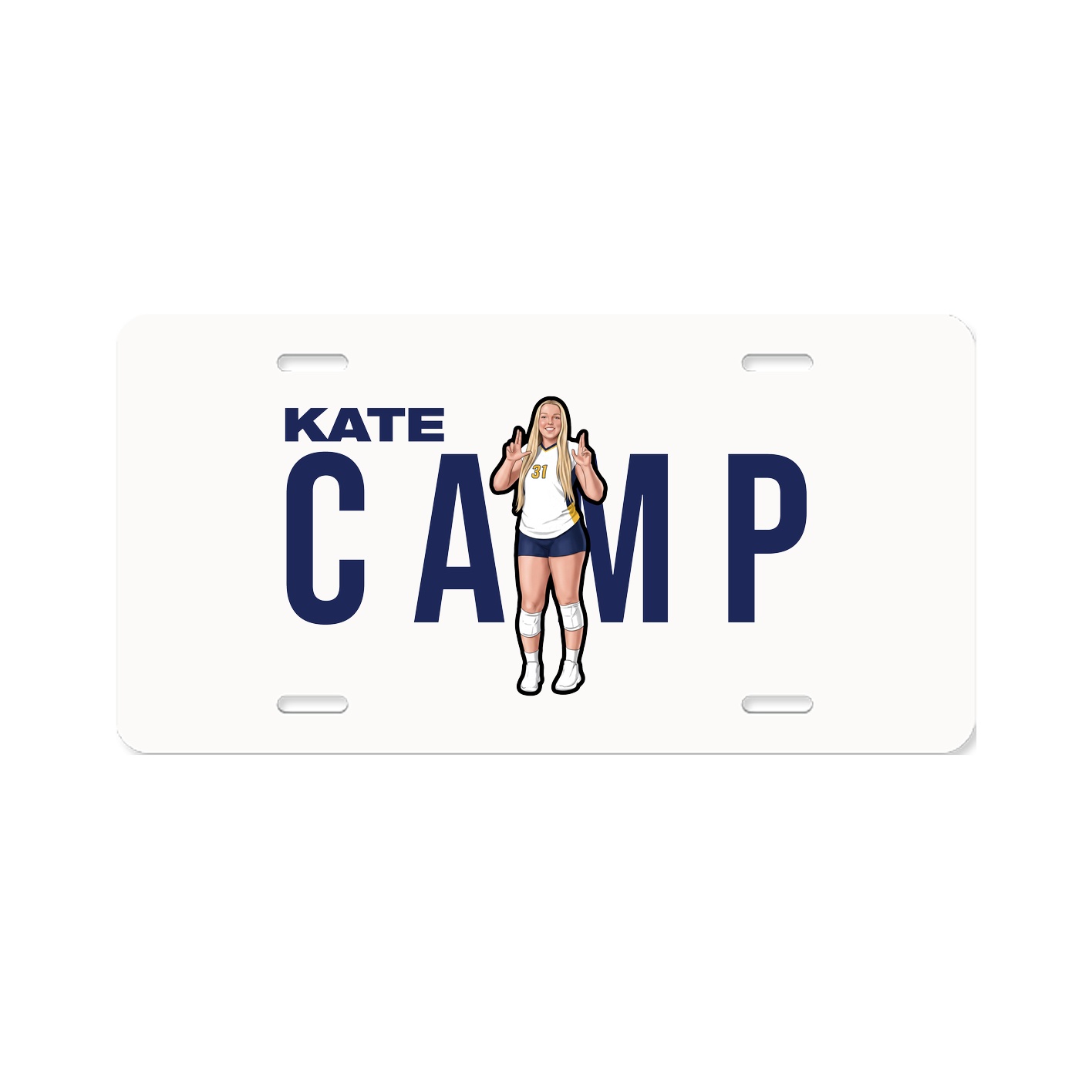 License Plate — Player Name in Classic