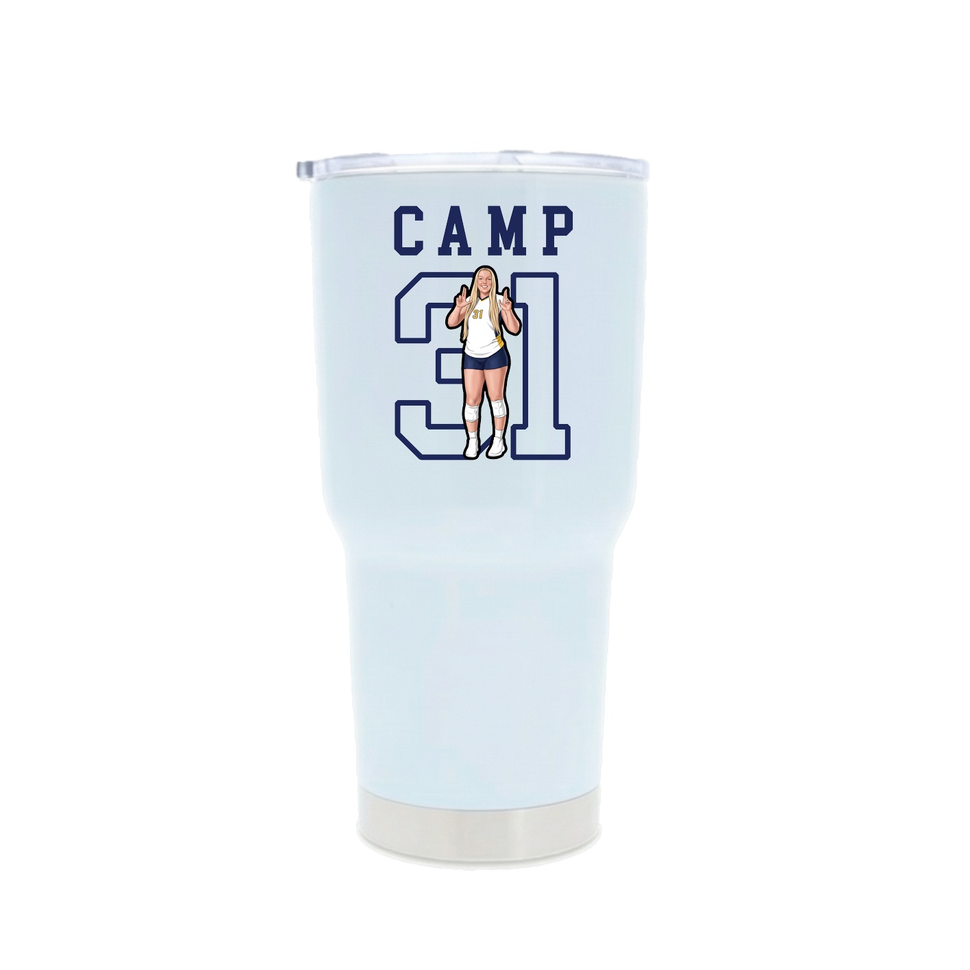 30oz Stainless Steel Tumbler — Shirsey in White