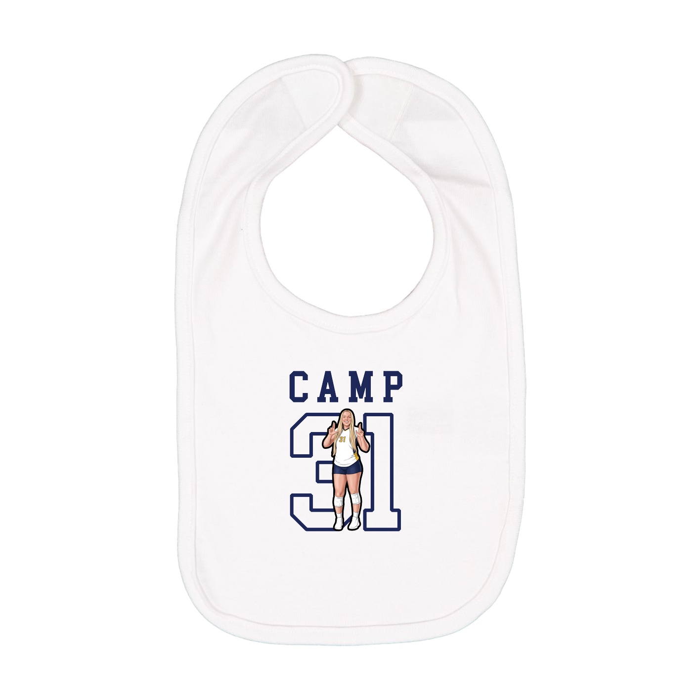 Infant Bib — Shirsey in White