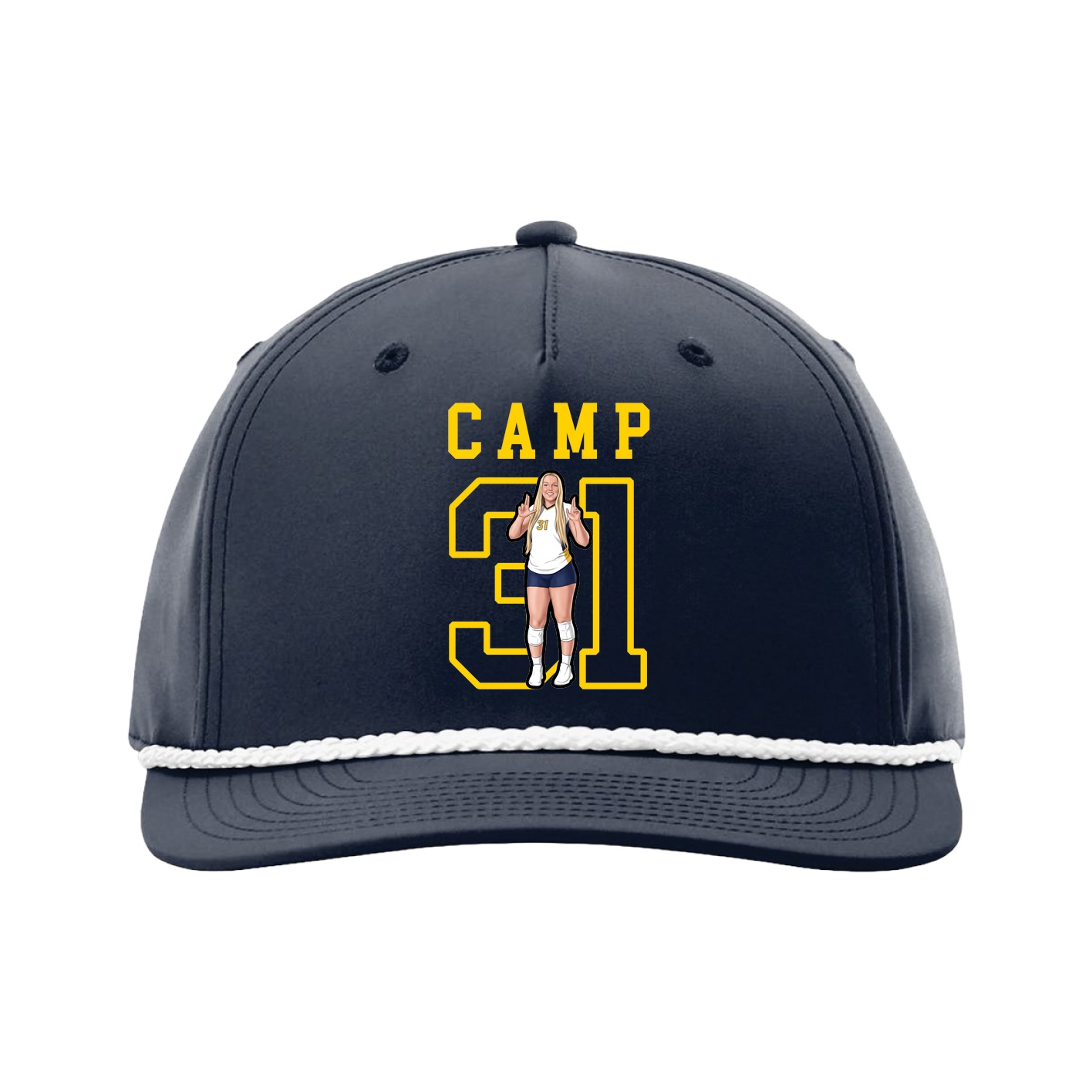 Five-Panel Classic Rope Cap — Shirsey in Navy