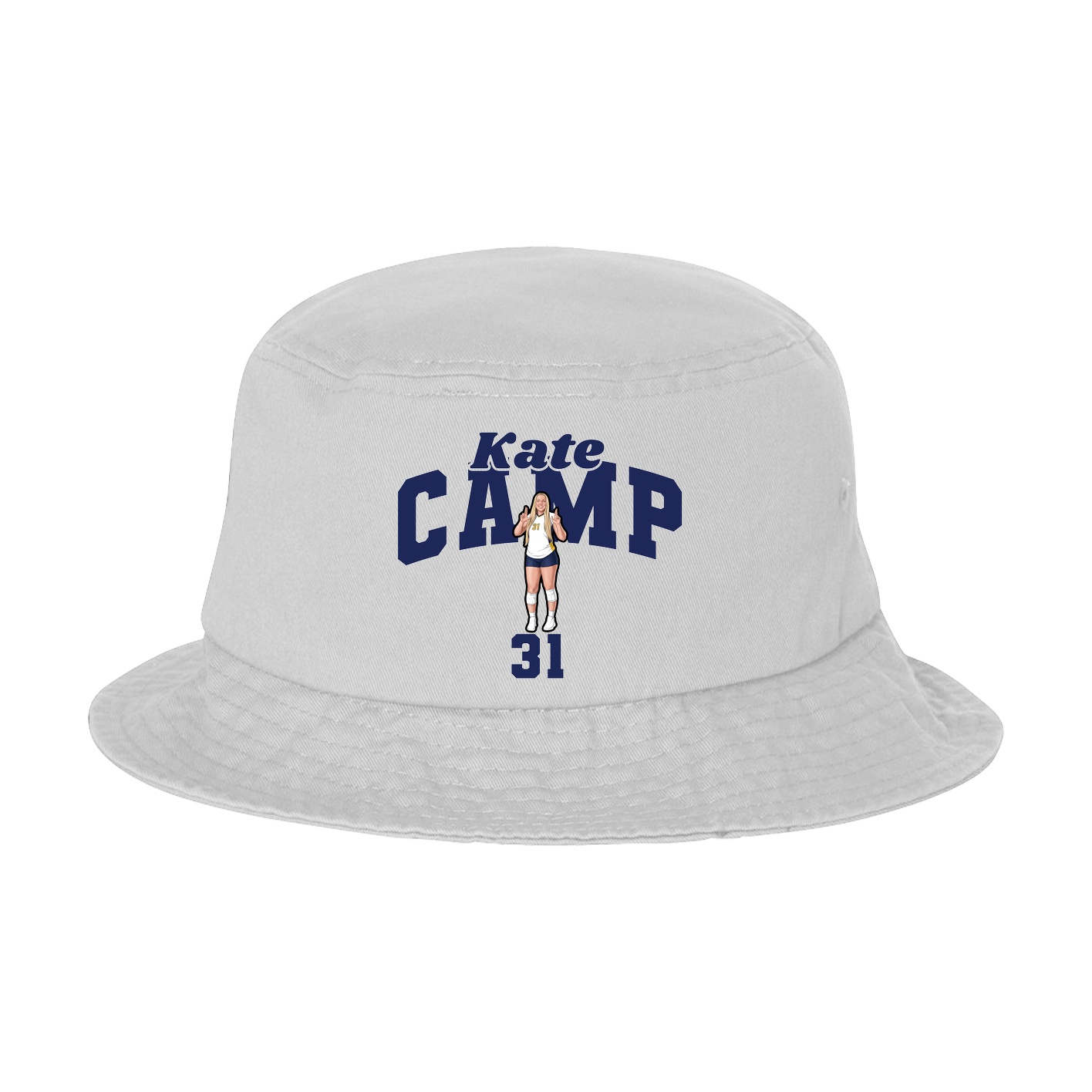 Bucket Cap — Signature Arch in White