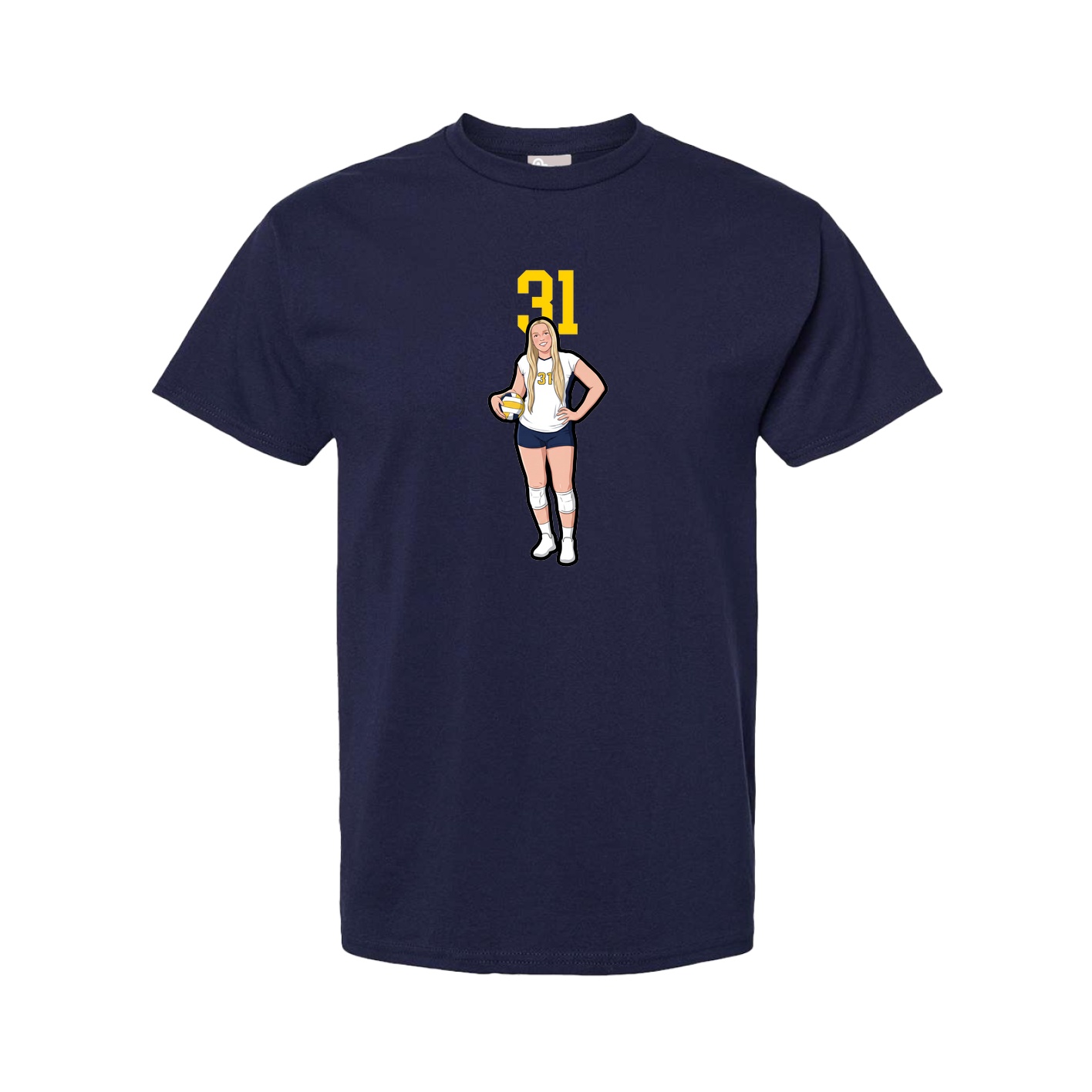 Youth Tee — Number Top in Navy