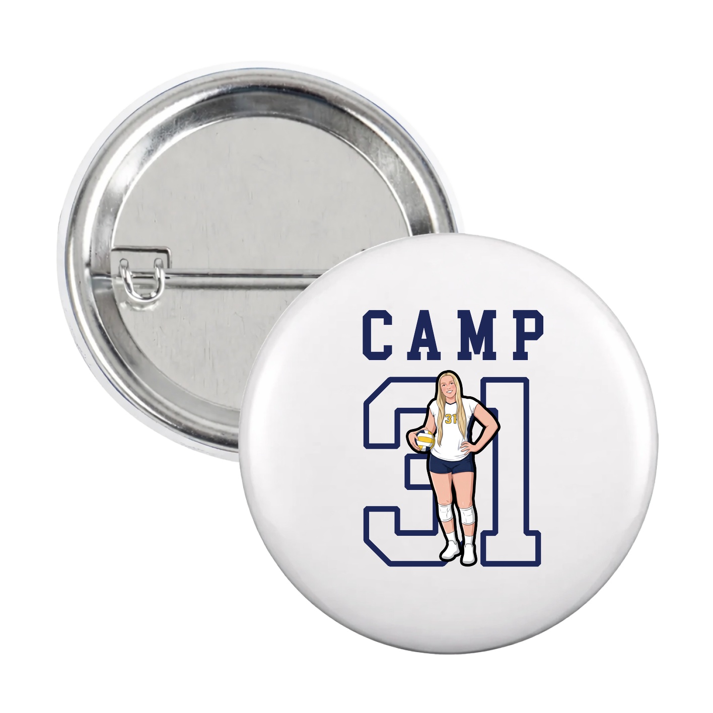 Game Day Button — Shirsey in White