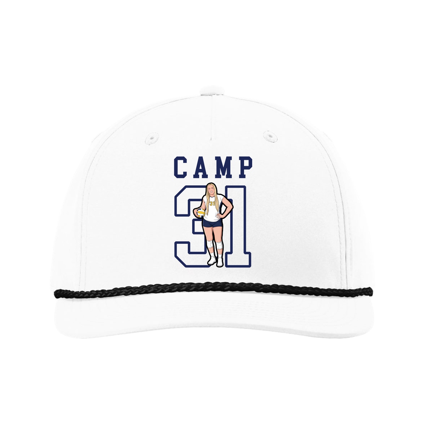Five-Panel Classic Rope Cap — Shirsey in White