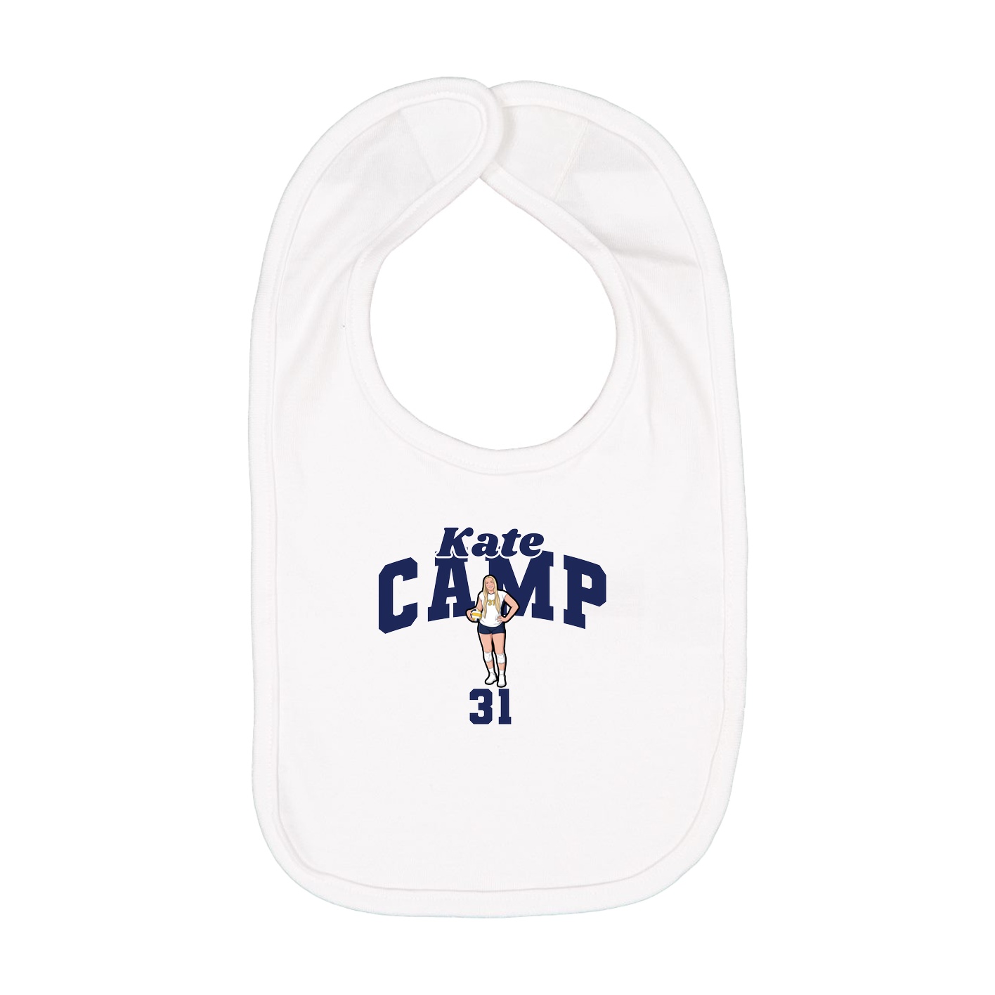 Infant Bib — Signature Arch in White