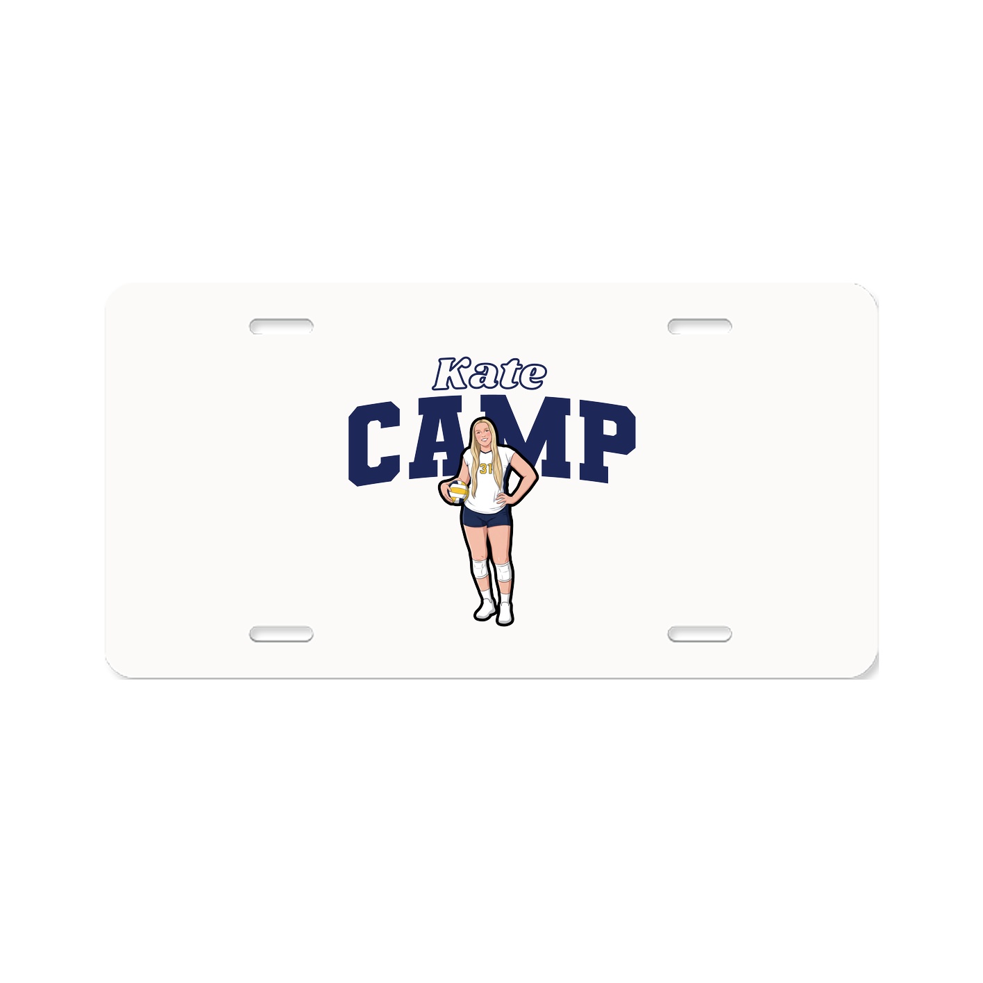 License Plate — Name Arch in Classic