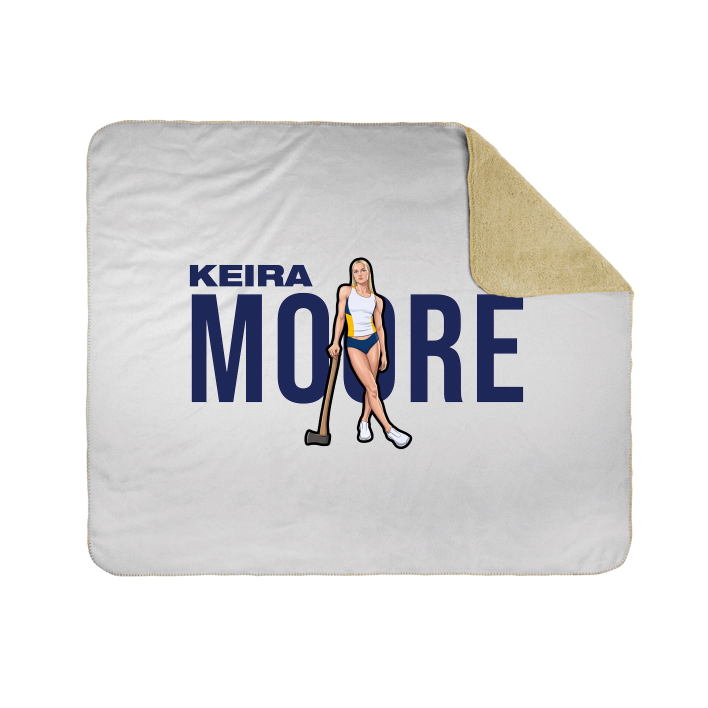 Throw Blanket — Player Name in White
