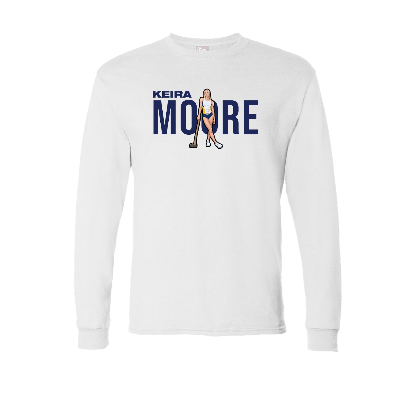 Long Sleeve Tee — Player Name in White