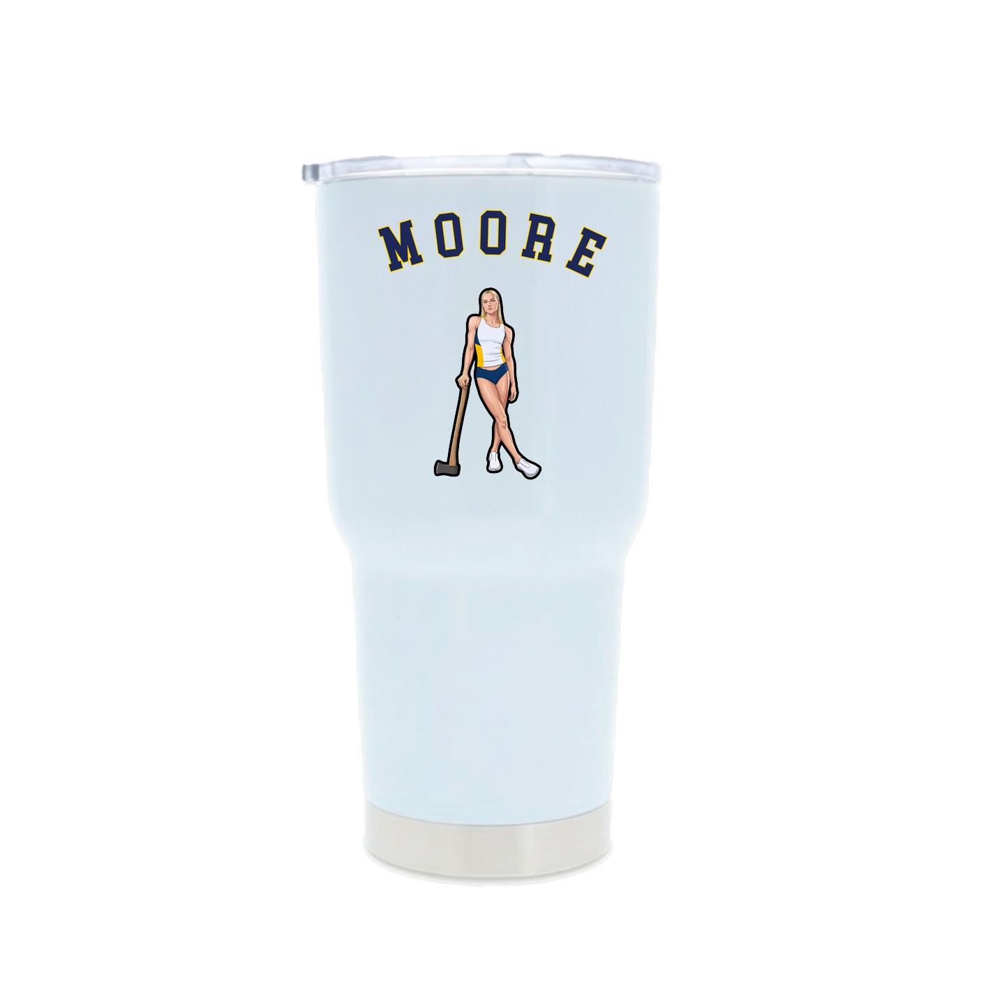30oz Stainless Steel Tumbler — Shirsey Arch in White