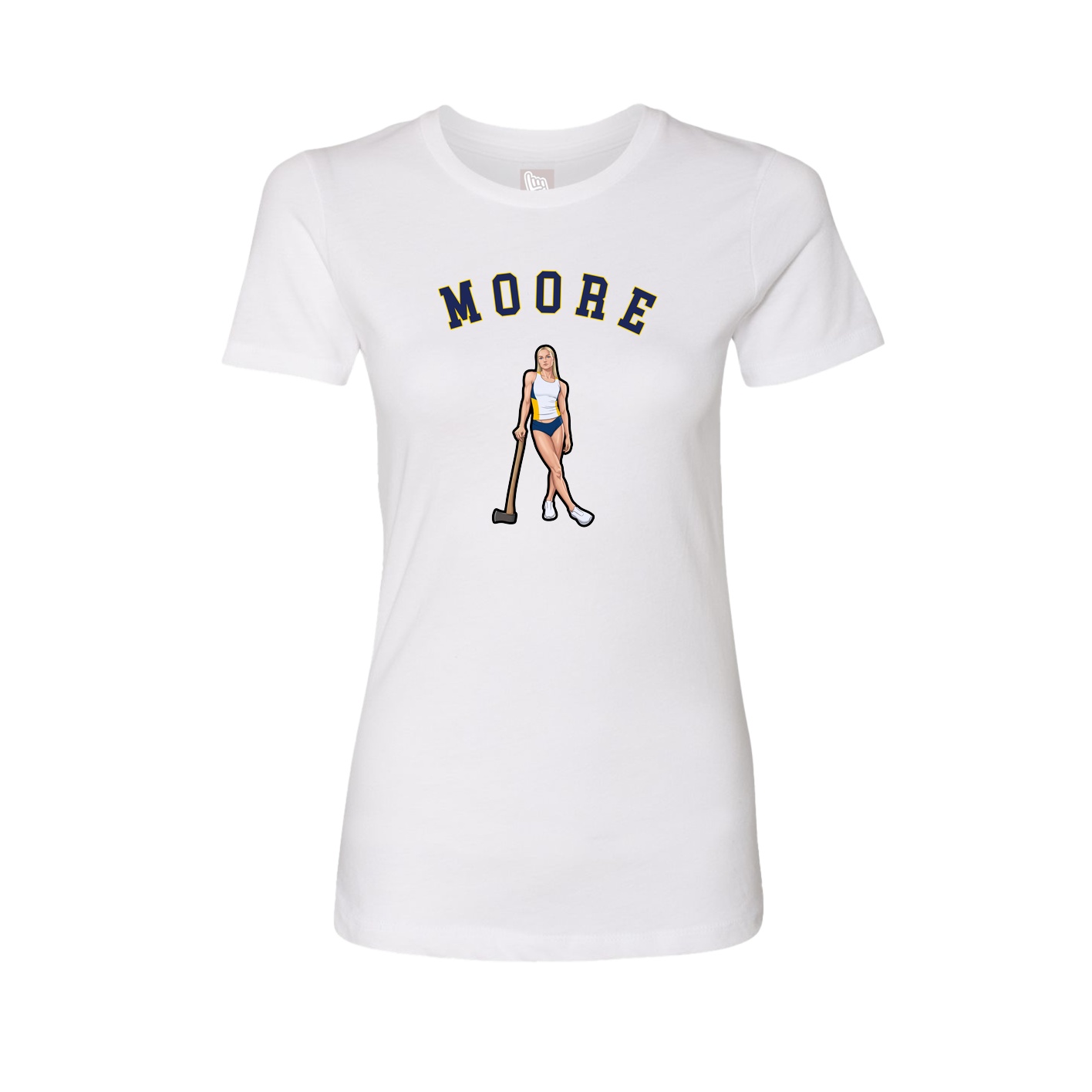 Fitted Women's Tee — Shirsey Arch in White