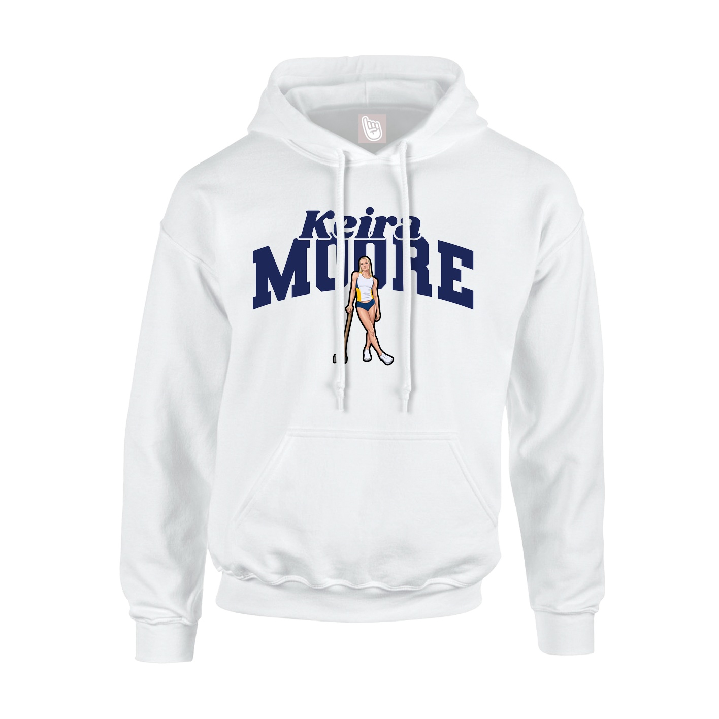 Youth Hoodie — Signature Arch in White