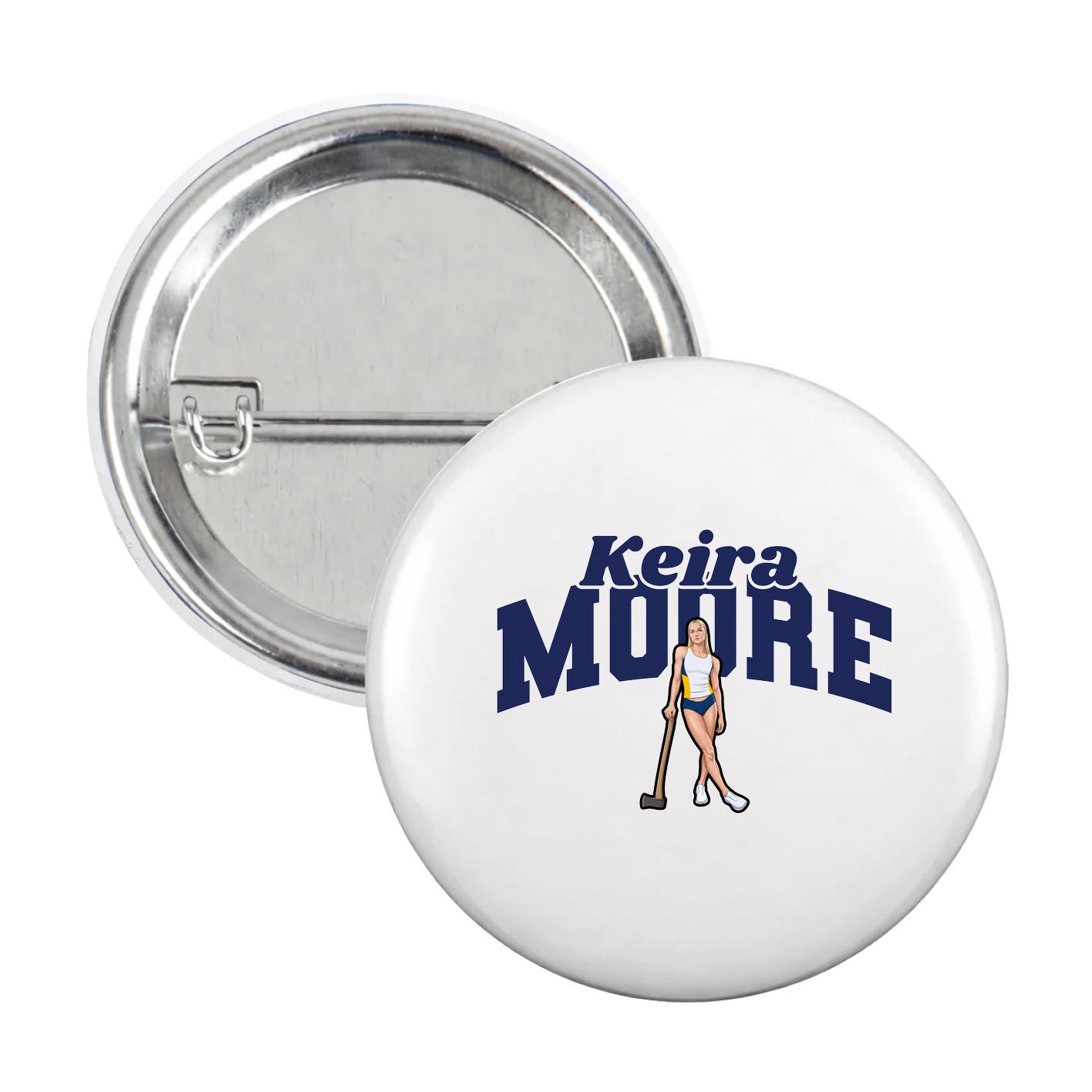 Game Day Button — Signature Arch in White