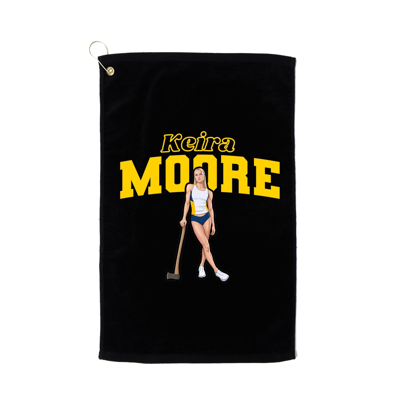 Golf Towel — Name Arch in Black