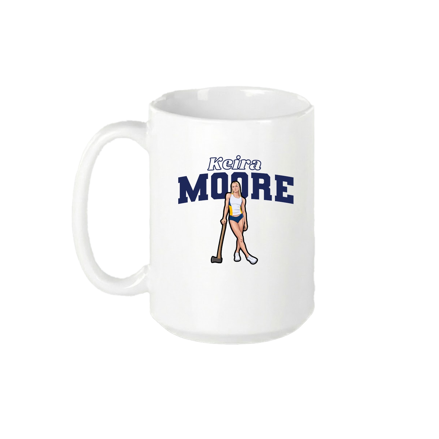 15oz Coffee Mug — Name Arch in White