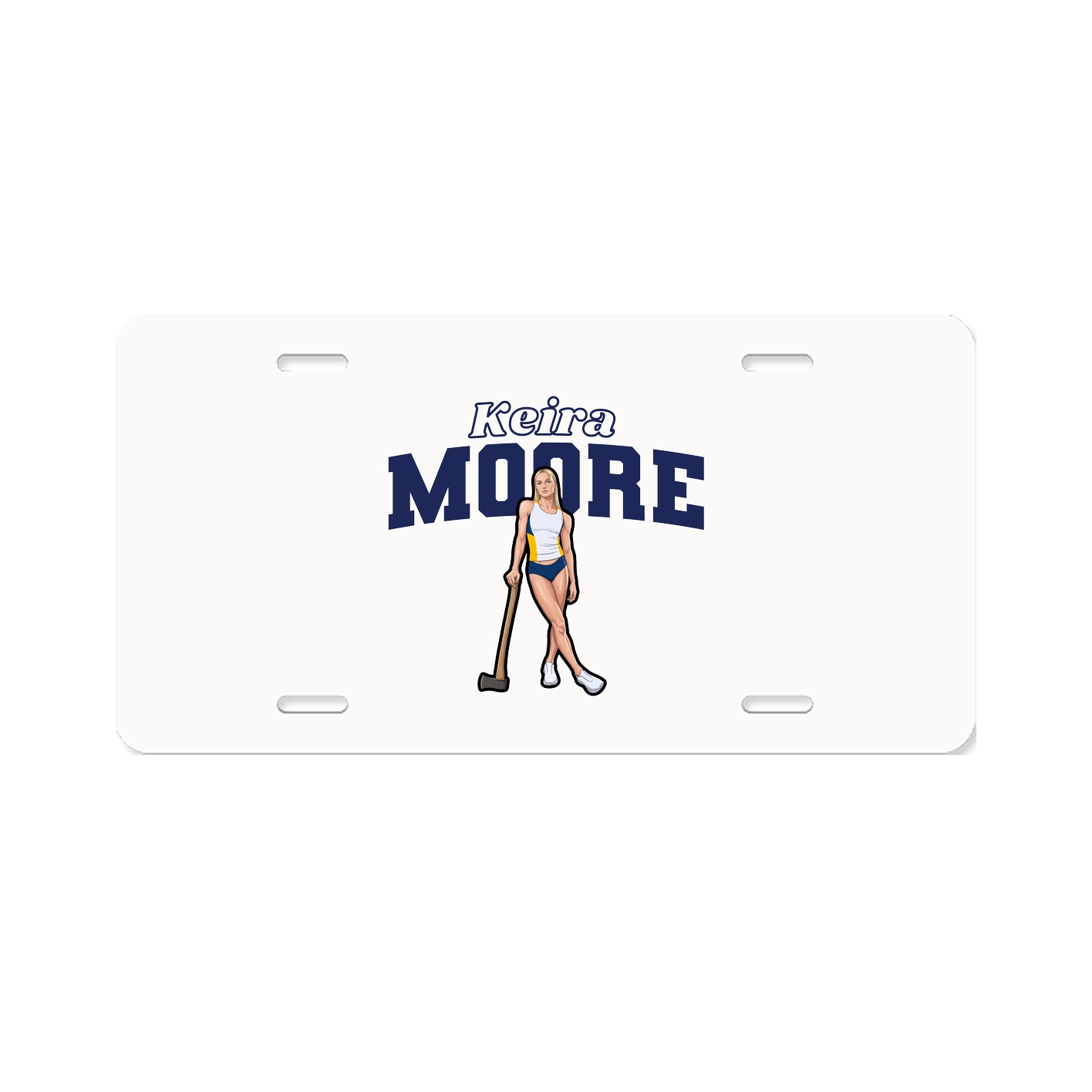 License Plate — Name Arch in Classic