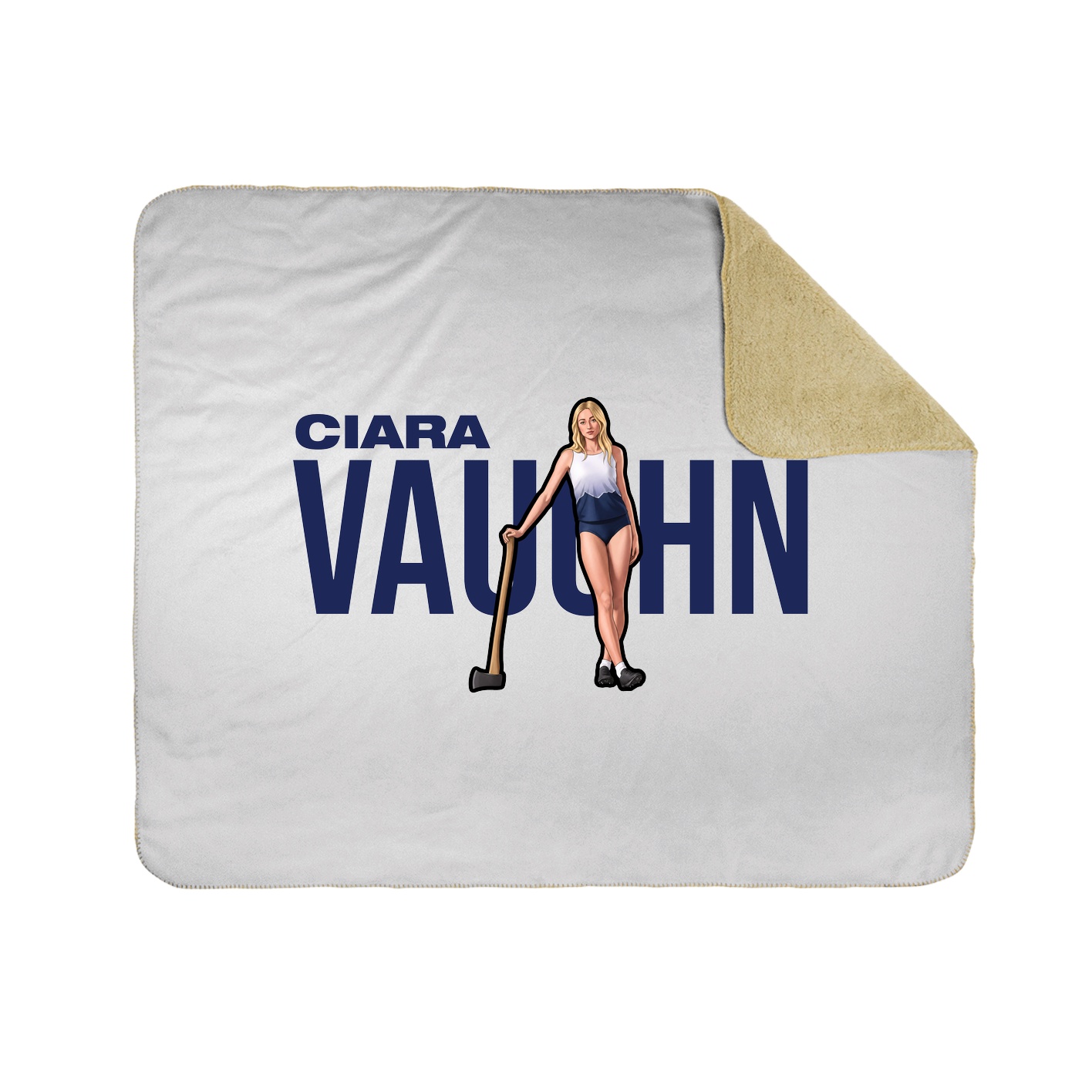 Throw Blanket — Player Name in White