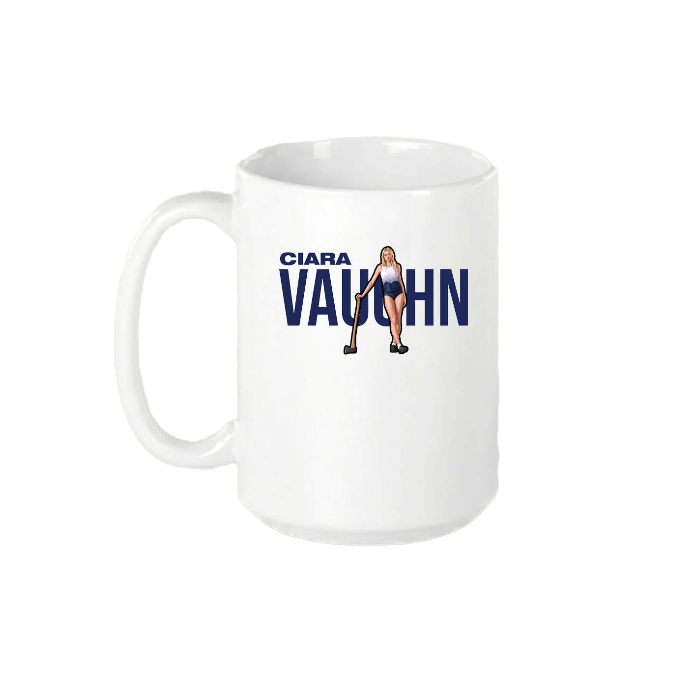 15oz Coffee Mug — Player Name in White
