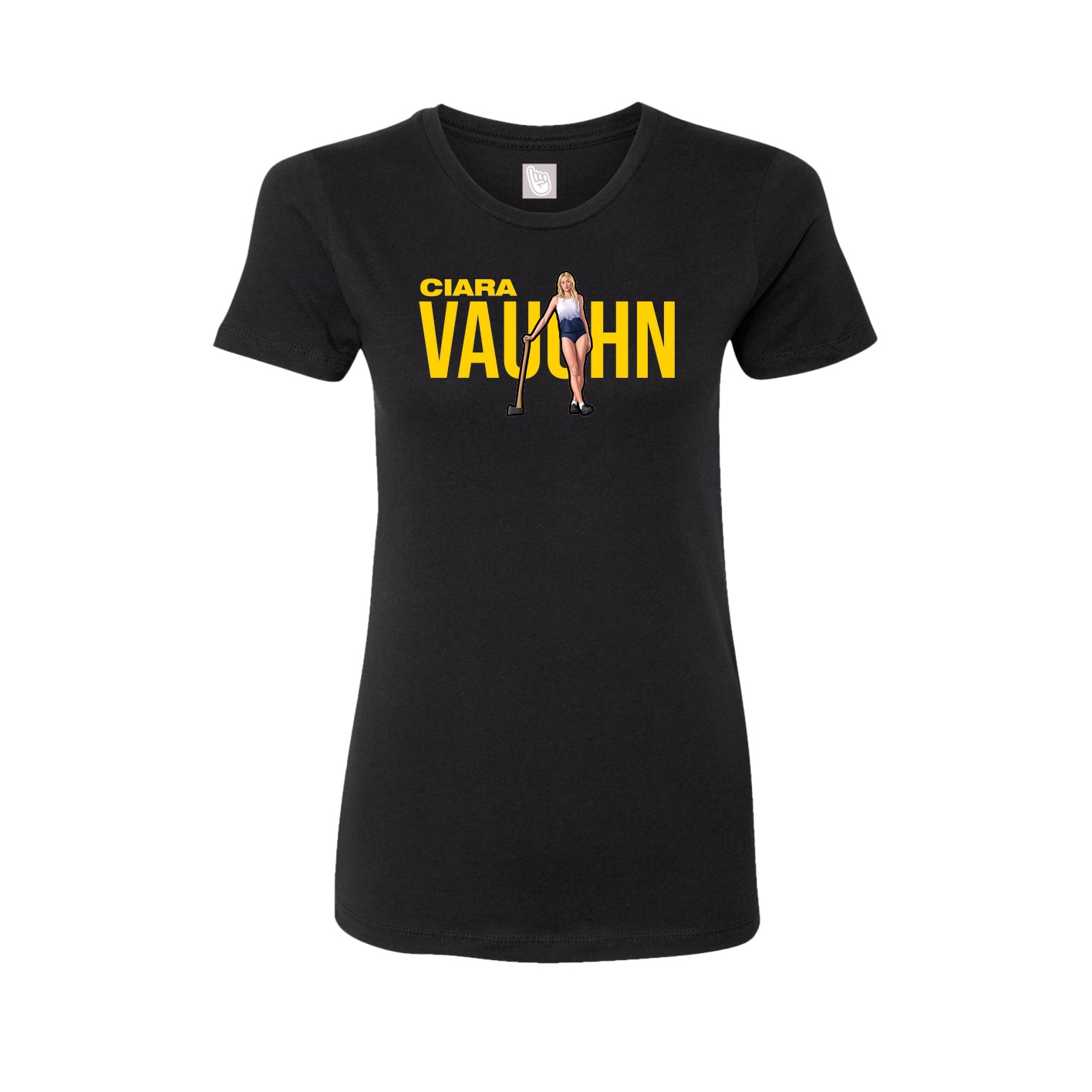 Fitted Women's Tee — Player Name in Black