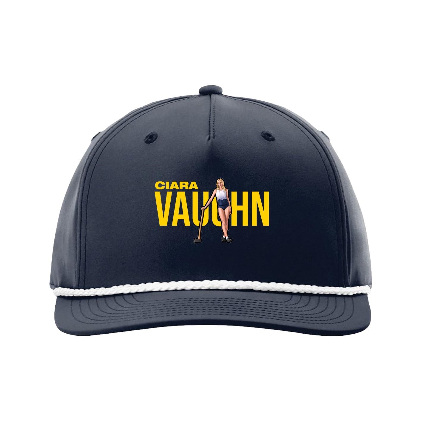 Five-Panel Classic Rope Cap — Player Name in Navy